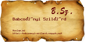 Babcsányi Szilárd névjegykártya